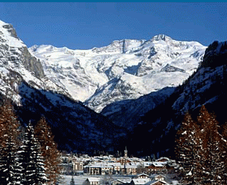 [A view of Gressoney and Monte Rosa on the background]